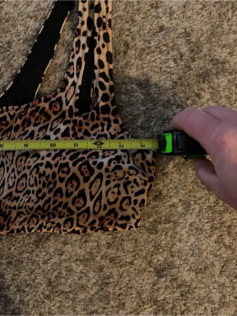 Victoria's Secret Leopard Print Bikini Top - Black & Brown